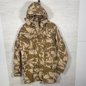 British Military Camouflage Hooded Jacket Smock Windproof SZ. XL Desert DP
